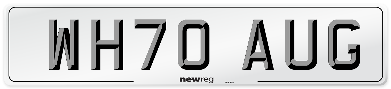 WH70 AUG Number Plate from New Reg